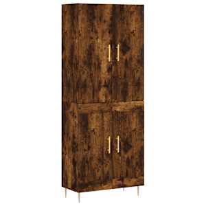 Skříň highboard kouřový dub 69,5 x 34 x 180 cm kompozitní dřevo - obrázek 2