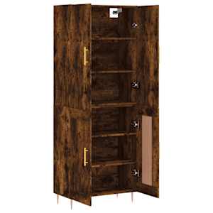Skříň highboard kouřový dub 69,5 x 34 x 180 cm kompozitní dřevo - obrázek 4
