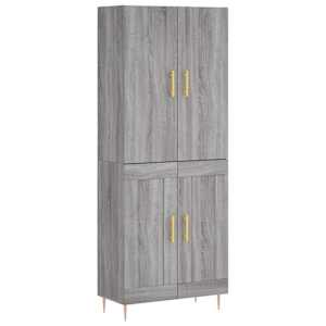 Skříň highboard šedá sonoma 69,5 x 34 x 180 cm kompozitní dřevo - obrázek 2
