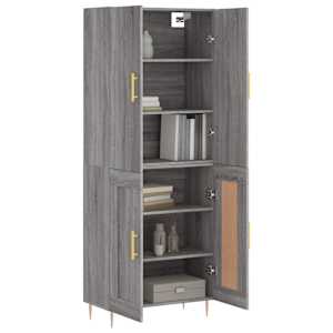 Skříň highboard šedá sonoma 69,5 x 34 x 180 cm kompozitní dřevo - obrázek 3