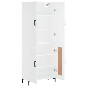 Skříň highboard bílá 69,5 x 34 x 180 cm kompozitní dřevo - obrázek 4