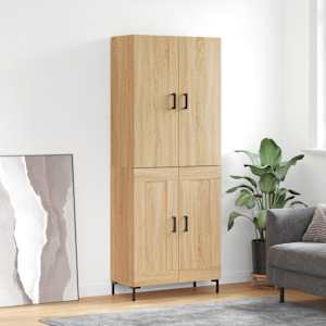 Skříň highboard dub sonoma 69,5 x 34 x 180 cm kompozitní dřevo - obrázek 1