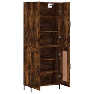 Skříň highboard kouřový dub 69,5 x 34 x 180 cm kompozitní dřevo - obrázek 4