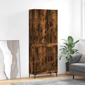 Skříň highboard kouřový dub 69,5 x 34 x 180 cm kompozitní dřevo - obrázek 1