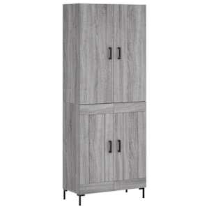Skříň highboard šedá sonoma 69,5 x 34 x 180 cm kompozitní dřevo - obrázek 2