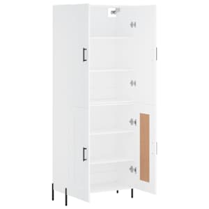 Skříň highboard bílá 69,5 x 34 x 180 cm kompozitní dřevo - obrázek 4