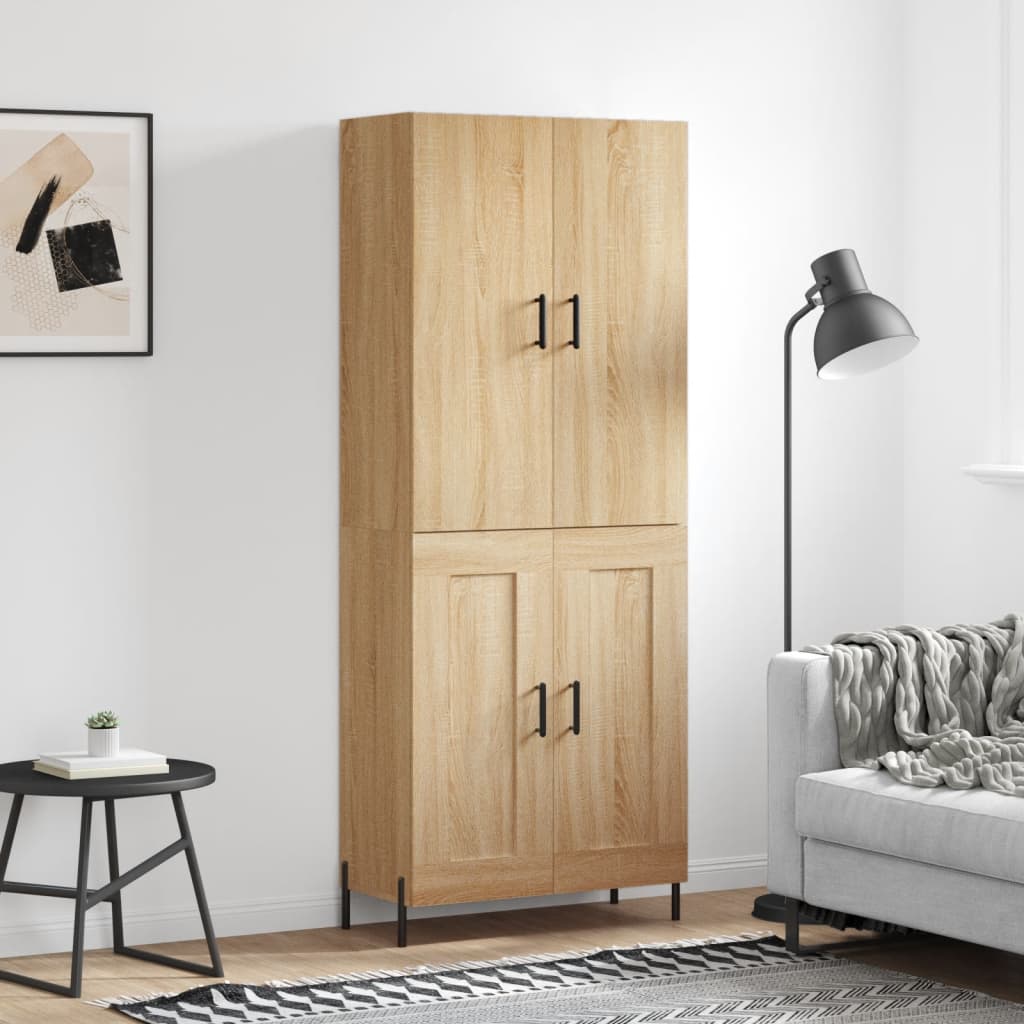 vidaXL Highboard Sonoma-Eiche 69,5x34x180 cm Holzwerkstoff
