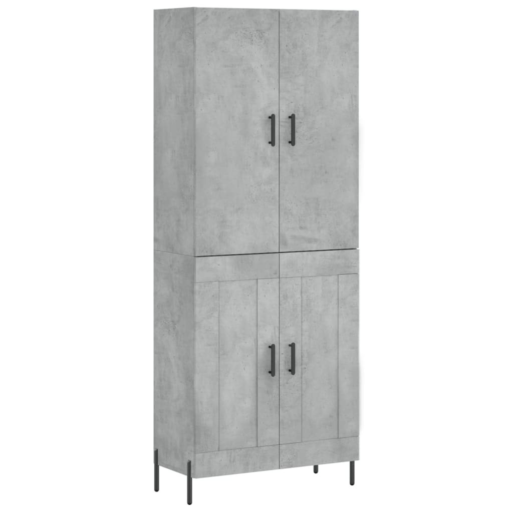 vidaXL Skříň highboard betonově šedá 69,5x34x180 cm kompozitní dřevo