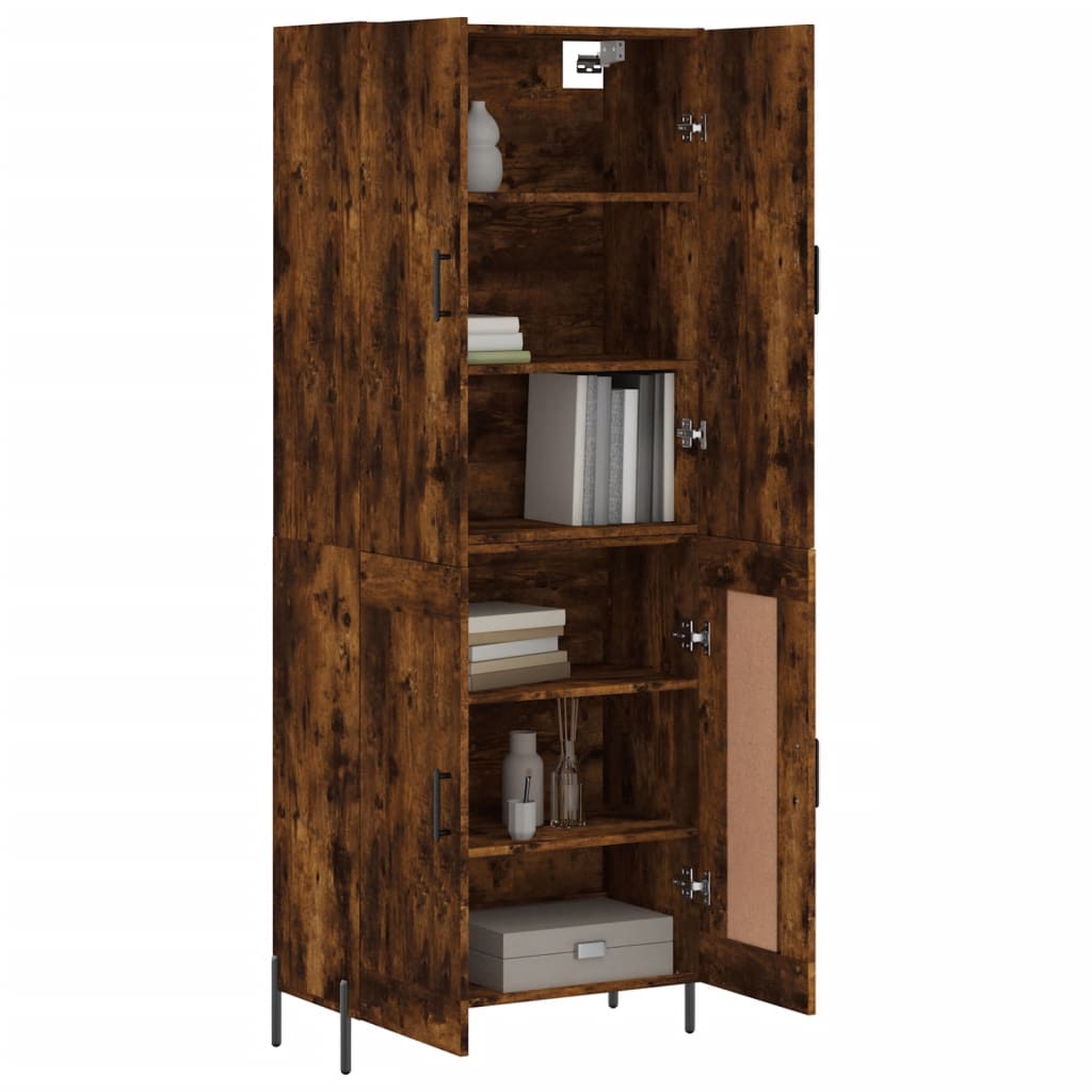 vidaXL Highboard Räuchereiche 69,5x34x180 cm Holzwerkstoff