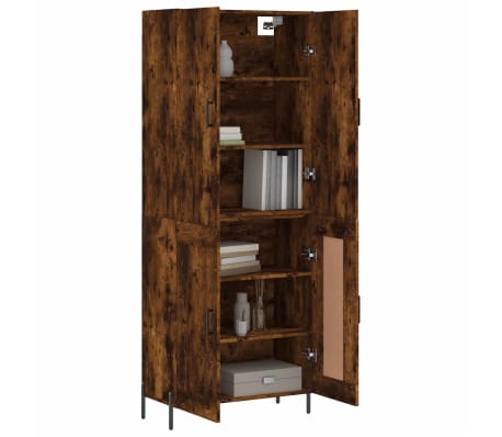 vidaXL Highboard Räuchereiche 69,5x34x180 cm Holzwerkstoff