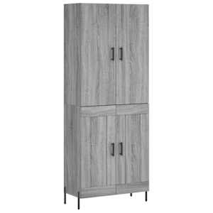 Skříň highboard šedá sonoma 69,5 x 34 x 180 cm kompozitní dřevo - obrázek 2