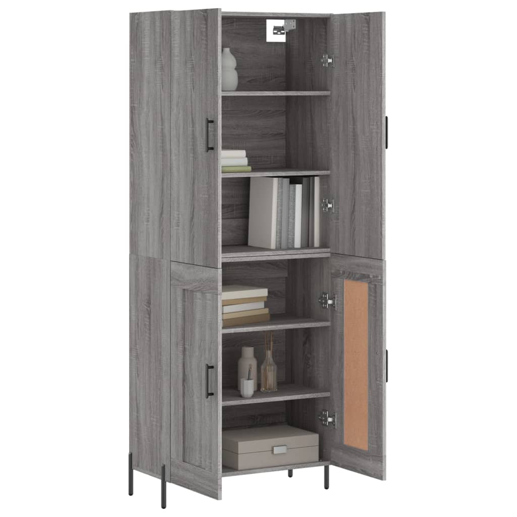 Thumbnail - vidaXL Highboard Grau Sonoma 69,5x34x180 cm Holzwerkstoff