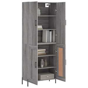 Skříň highboard šedá sonoma 69,5 x 34 x 180 cm kompozitní dřevo - obrázek 3