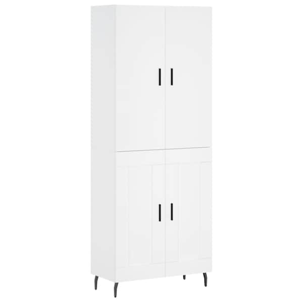 vidaXL k&otilde;rge kapp, valge, 69,5 x 34 x 180 cm, tehispuit