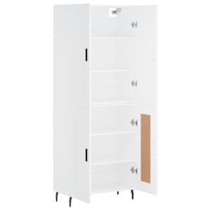 Skříň highboard bílá 69,5 x 34 x 180 cm kompozitní dřevo - obrázek 4