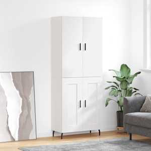 Skříň highboard bílá 69,5 x 34 x 180 cm kompozitní dřevo - obrázek 1