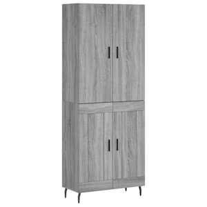 Skříň highboard šedá sonoma 69,5 x 34 x 180 cm kompozitní dřevo - obrázek 2
