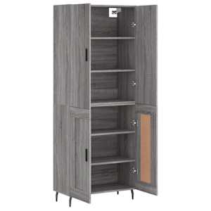 Skříň highboard šedá sonoma 69,5 x 34 x 180 cm kompozitní dřevo - obrázek 4