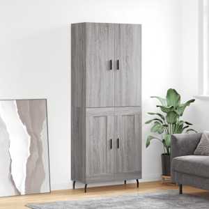 Skříň highboard šedá sonoma 69,5 x 34 x 180 cm kompozitní dřevo - obrázek 1