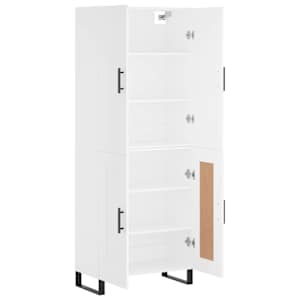 Skříň highboard bílá 69,5 x 34 x 180 cm kompozitní dřevo - obrázek 4