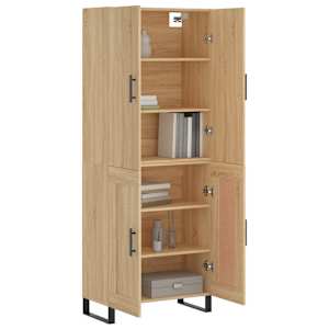 Skříň highboard dub sonoma 69,5 x 34 x 180 cm kompozitní dřevo - obrázek 3