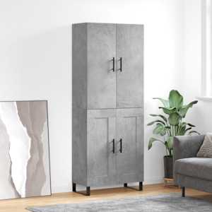 Skříň highboard betonově šedá 69,5x34x180 cm kompozitní dřevo - obrázek 1