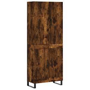 Skříň highboard kouřový dub 69,5 x 34 x 180 cm kompozitní dřevo - obrázek 2