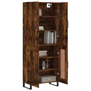 Skříň highboard kouřový dub 69,5 x 34 x 180 cm kompozitní dřevo - obrázek 3