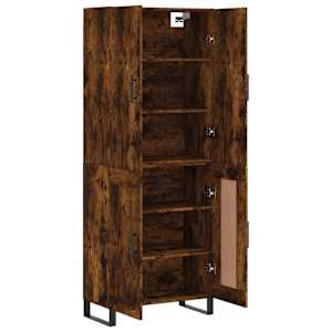 Skříň highboard kouřový dub 69,5 x 34 x 180 cm kompozitní dřevo - obrázek 4