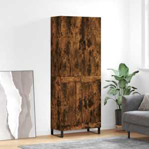 Skříň highboard kouřový dub 69,5 x 34 x 180 cm kompozitní dřevo - obrázek 1