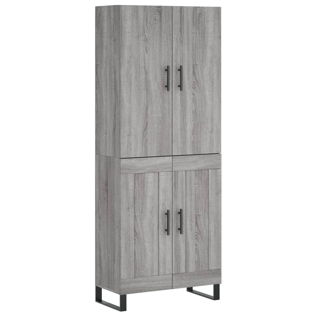 vidaXL Skříň highboard šedá sonoma 69,5 x 34 x 180 cm kompozitní dřevo