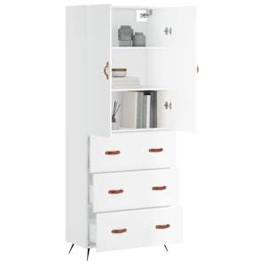 Skříň highboard bílá 69,5 x 34 x 180 cm kompozitní dřevo - obrázek 3