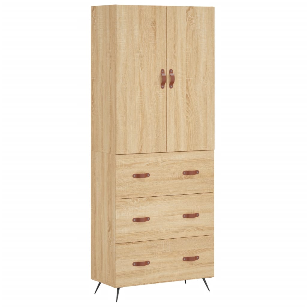 vidaXL Skříň highboard dub sonoma 69,5 x 34 x 180 cm kompozitní dřevo