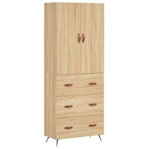 Skříň highboard dub sonoma 69,5 x 34 x 180 cm kompozitní dřevo - obrázek 2