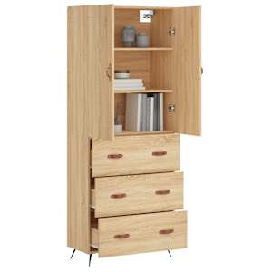 Skříň highboard dub sonoma 69,5 x 34 x 180 cm kompozitní dřevo - obrázek 3
