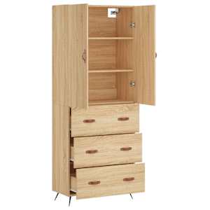 Skříň highboard dub sonoma 69,5 x 34 x 180 cm kompozitní dřevo - obrázek 4