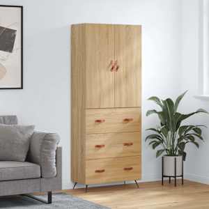 Skříň highboard dub sonoma 69,5 x 34 x 180 cm kompozitní dřevo - obrázek 1
