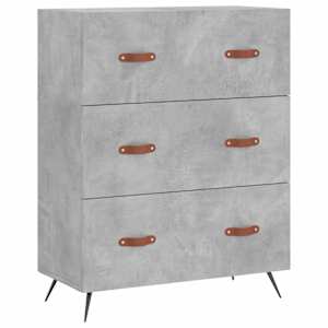 Skříň highboard betonově šedá 69,5x34x180 cm kompozitní dřevo - obrázek 7