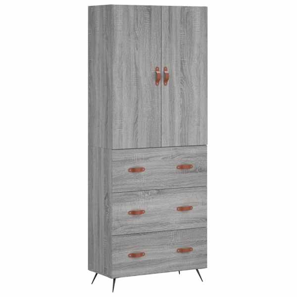 vidaXL k&otilde;rge kapp, hall Sonoma tamm, 69,5 x 34 x 180 cm, tehispuit