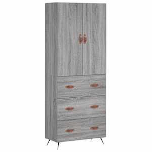 Skříň highboard šedá sonoma 69,5 x 34 x 180 cm kompozitní dřevo - obrázek 2
