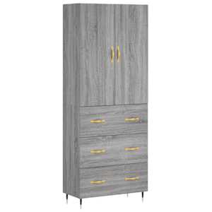 Skříň highboard šedá sonoma 69,5 x 34 x 180 cm kompozitní dřevo - obrázek 2