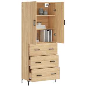 Skříň highboard dub sonoma 69,5 x 34 x 180 cm kompozitní dřevo - obrázek 3