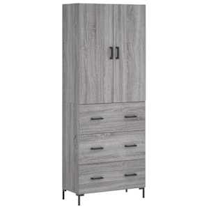 Skříň highboard šedá sonoma 69,5 x 34 x 180 cm kompozitní dřevo - obrázek 2