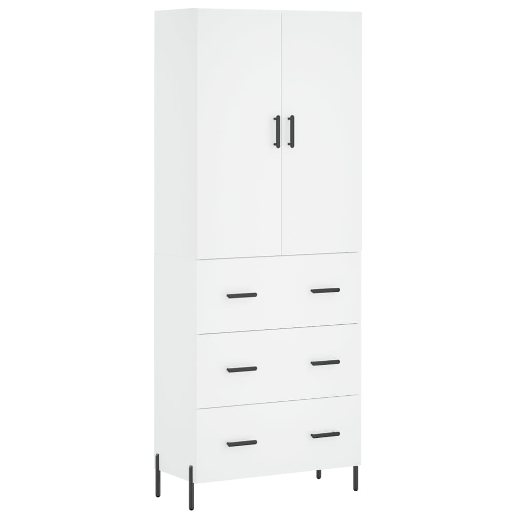Thumbnail - vidaXL Highboard Weiß 69,5x34x180 cm Holzwerkstoff