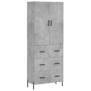 Skříň highboard betonově šedá 69,5x34x180 cm kompozitní dřevo - obrázek 2