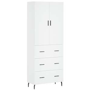 Skříň highboard bílá 69,5 x 34 x 180 cm kompozitní dřevo - obrázek 2