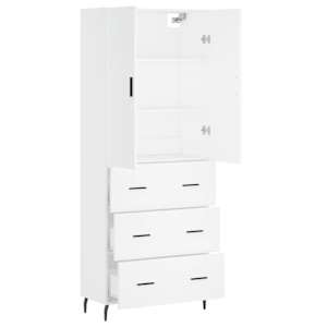 Skříň highboard bílá 69,5 x 34 x 180 cm kompozitní dřevo - obrázek 4