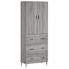 vidaXL k&otilde;rge kapp, hall Sonoma tamm, 69,5 x 34 x 180 cm, tehispuit
