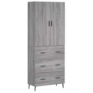 Skříň highboard šedá sonoma 69,5 x 34 x 180 cm kompozitní dřevo - obrázek 2