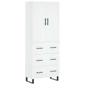 Skříň highboard bílá 69,5 x 34 x 180 cm kompozitní dřevo - obrázek 2